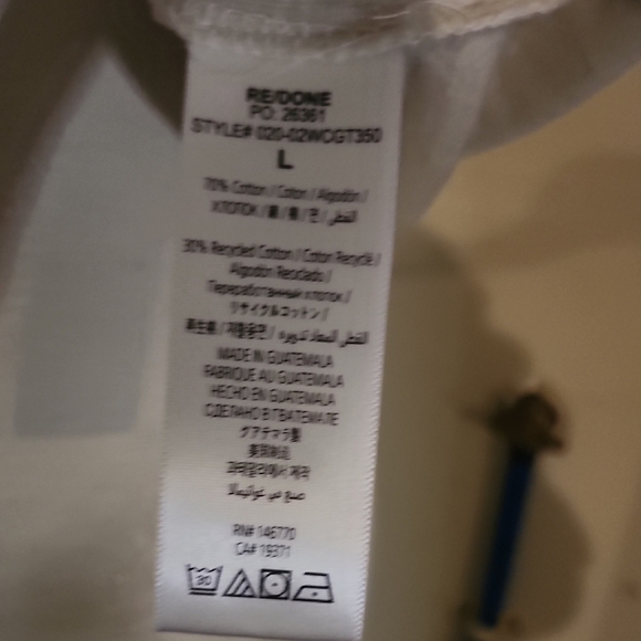 Re/Done Got It On Lock Loose Tee Size L - Picture 4 of 4